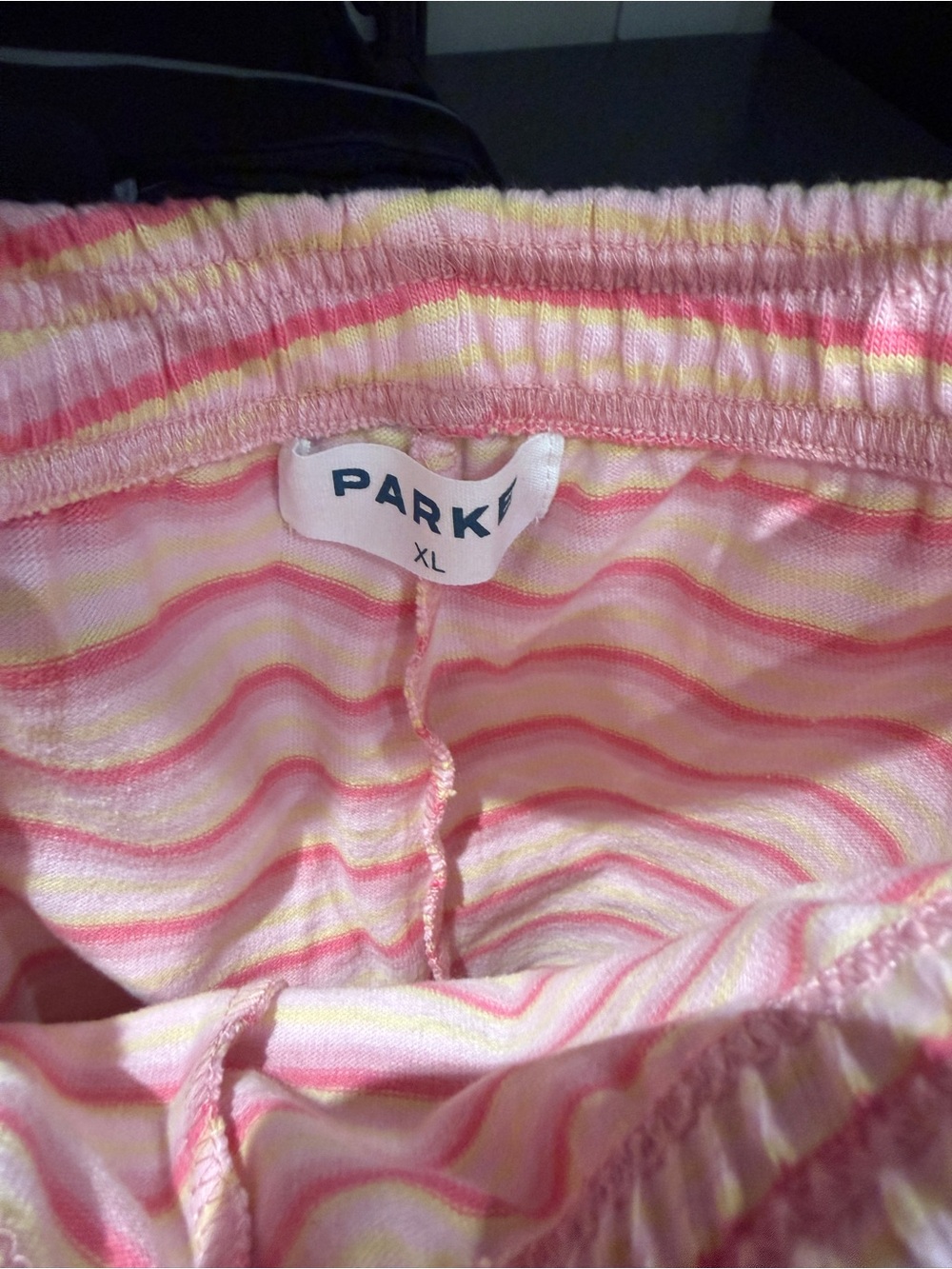 PARKE Pink & Cream Striped Lounge Pants - Picture 3 of 3